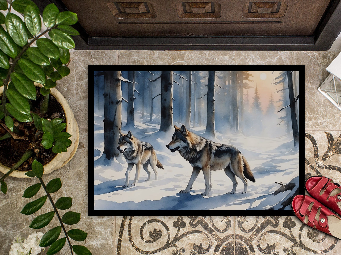 Winter Wolves Doormat-2