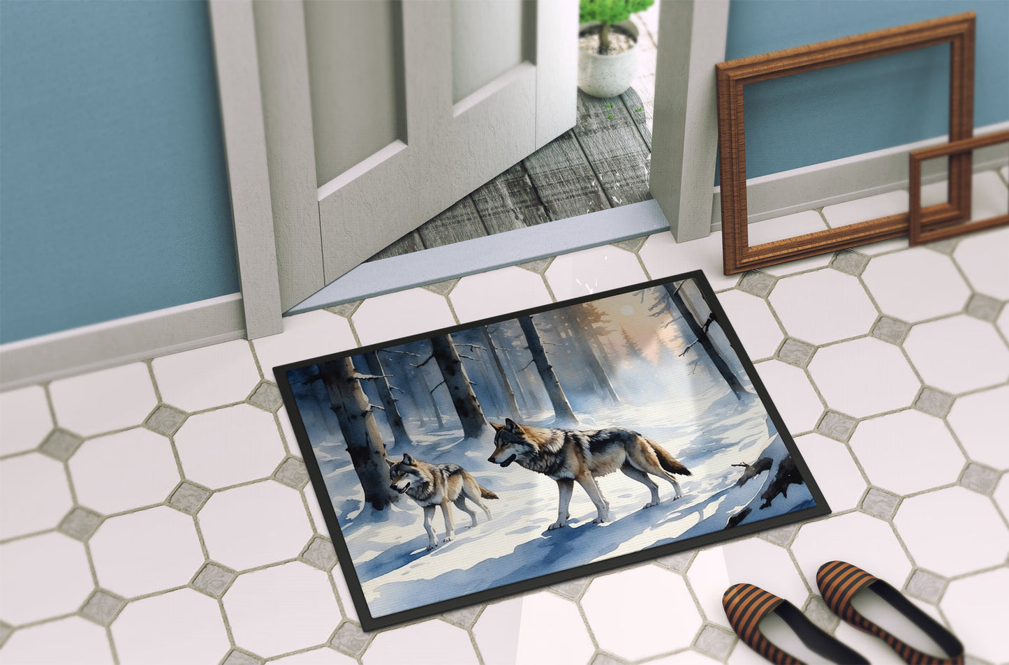 Winter Wolves Doormat-3