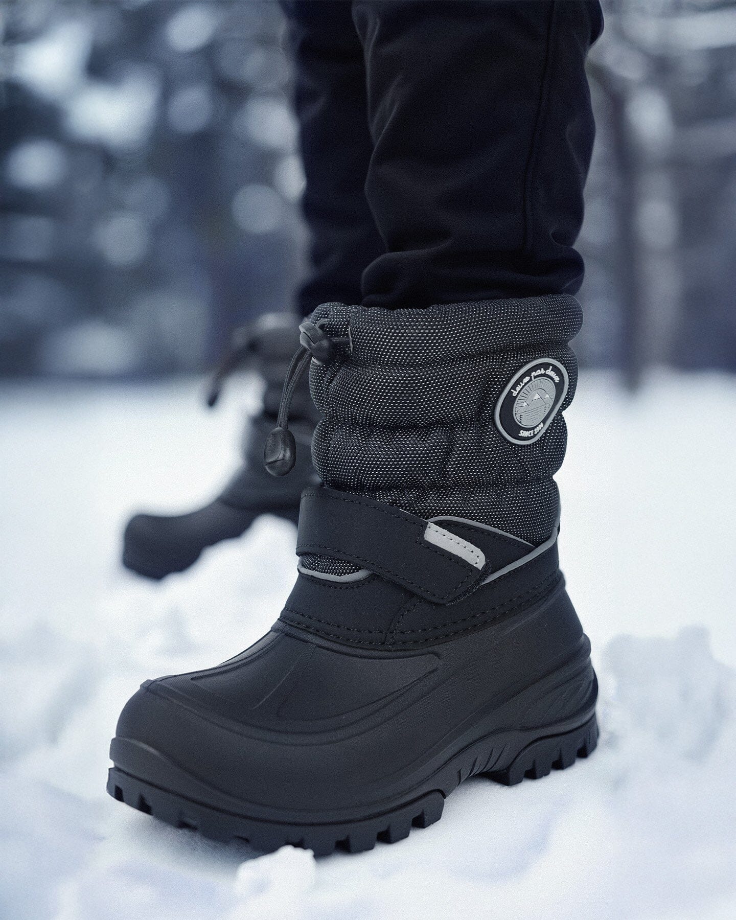 Winter Boots Solid Black-1