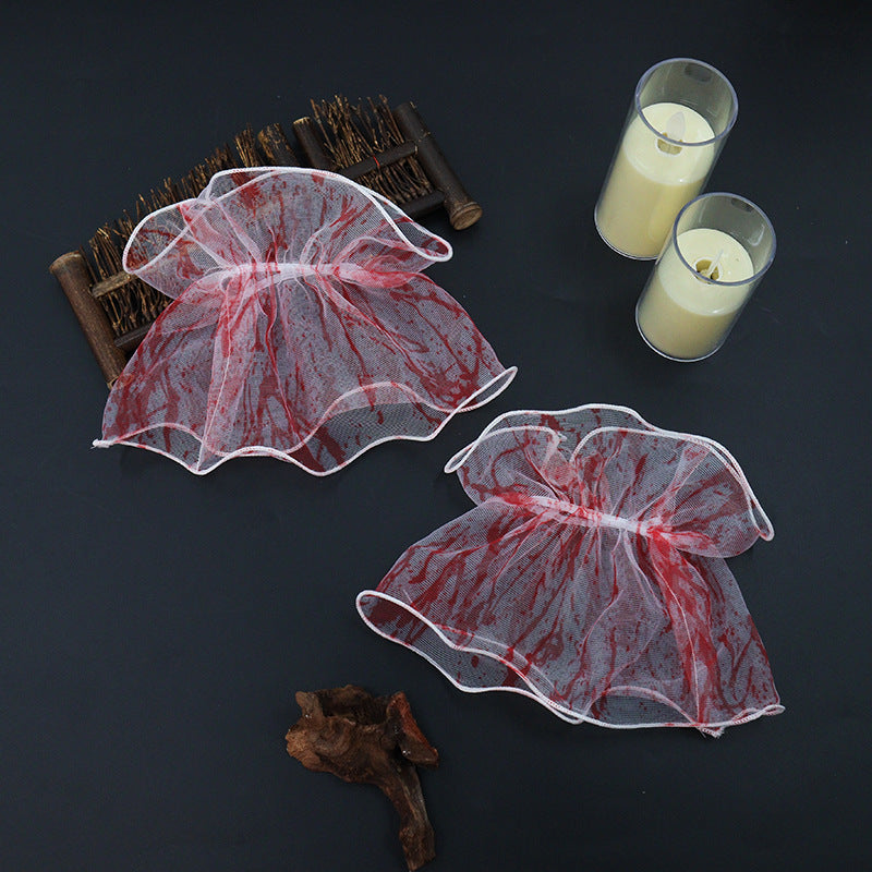 Halloween Bridal Headdress Vintage Rose Dark Black Lace Bracelet
