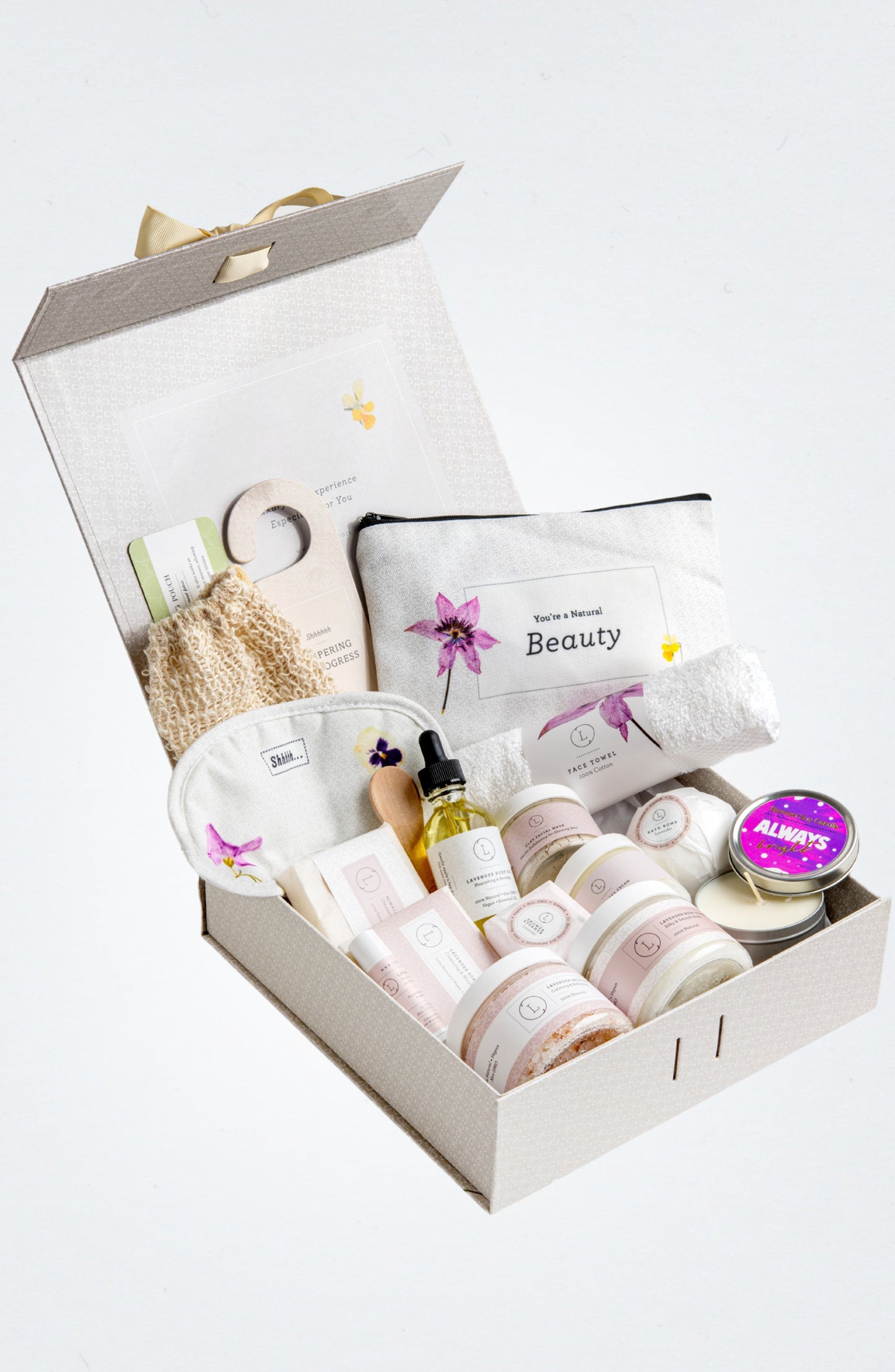 A Special Day Gift, Birthday Gift Basket, Lavender Natural Bath & Body-1