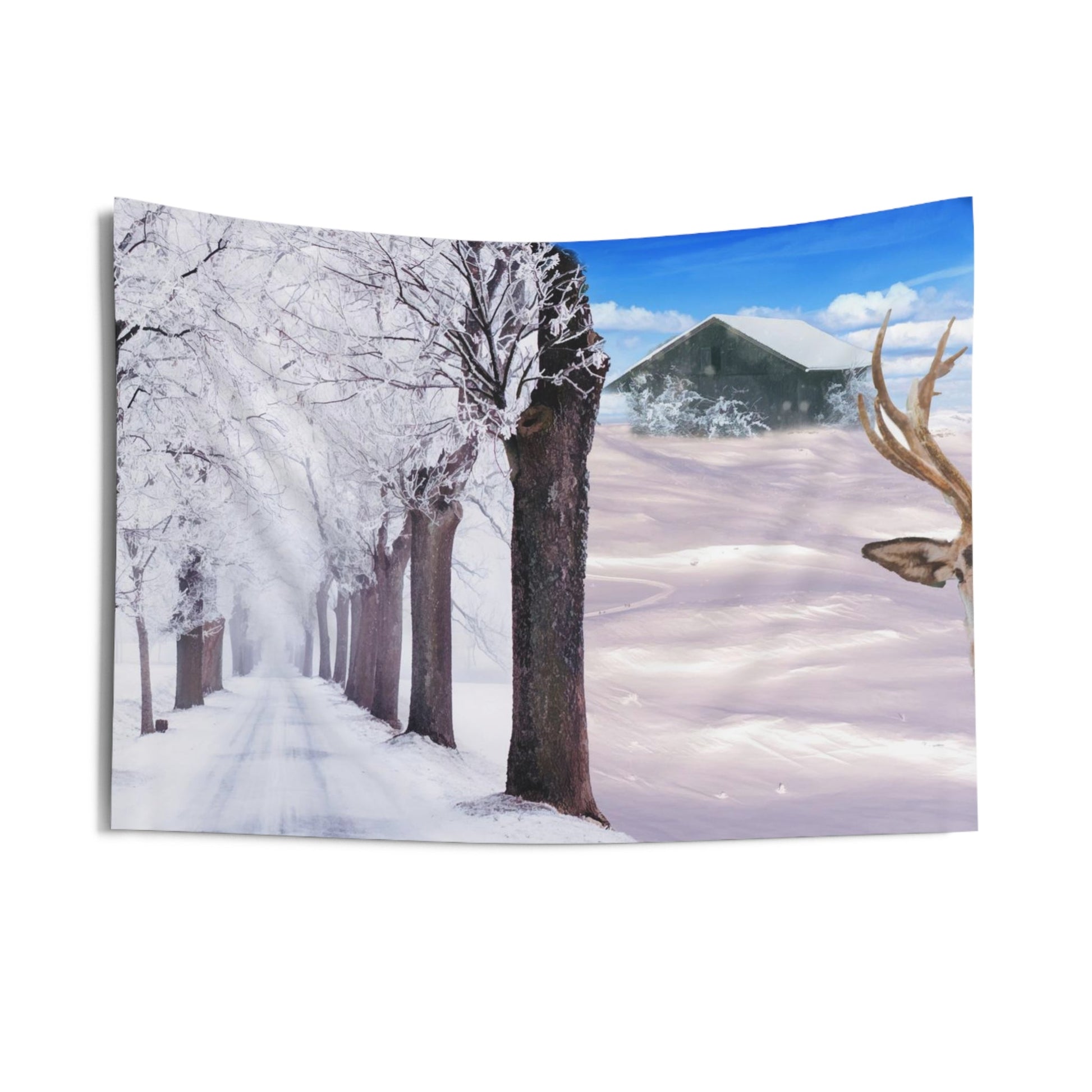 Deer Winter Tapestry-2