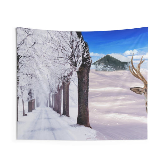 Deer Winter Tapestry-0