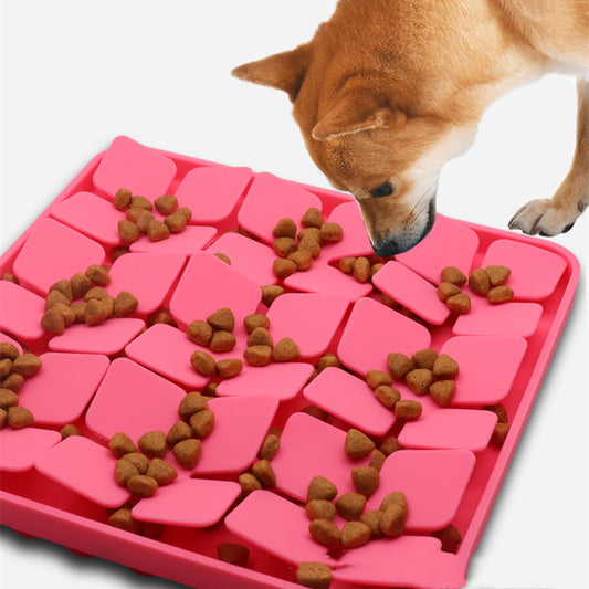 Tableware Pad Cat And Dog Tableware Pet Supplies. Slows eating down for pets that like to gobble food. Also makes it fun.
