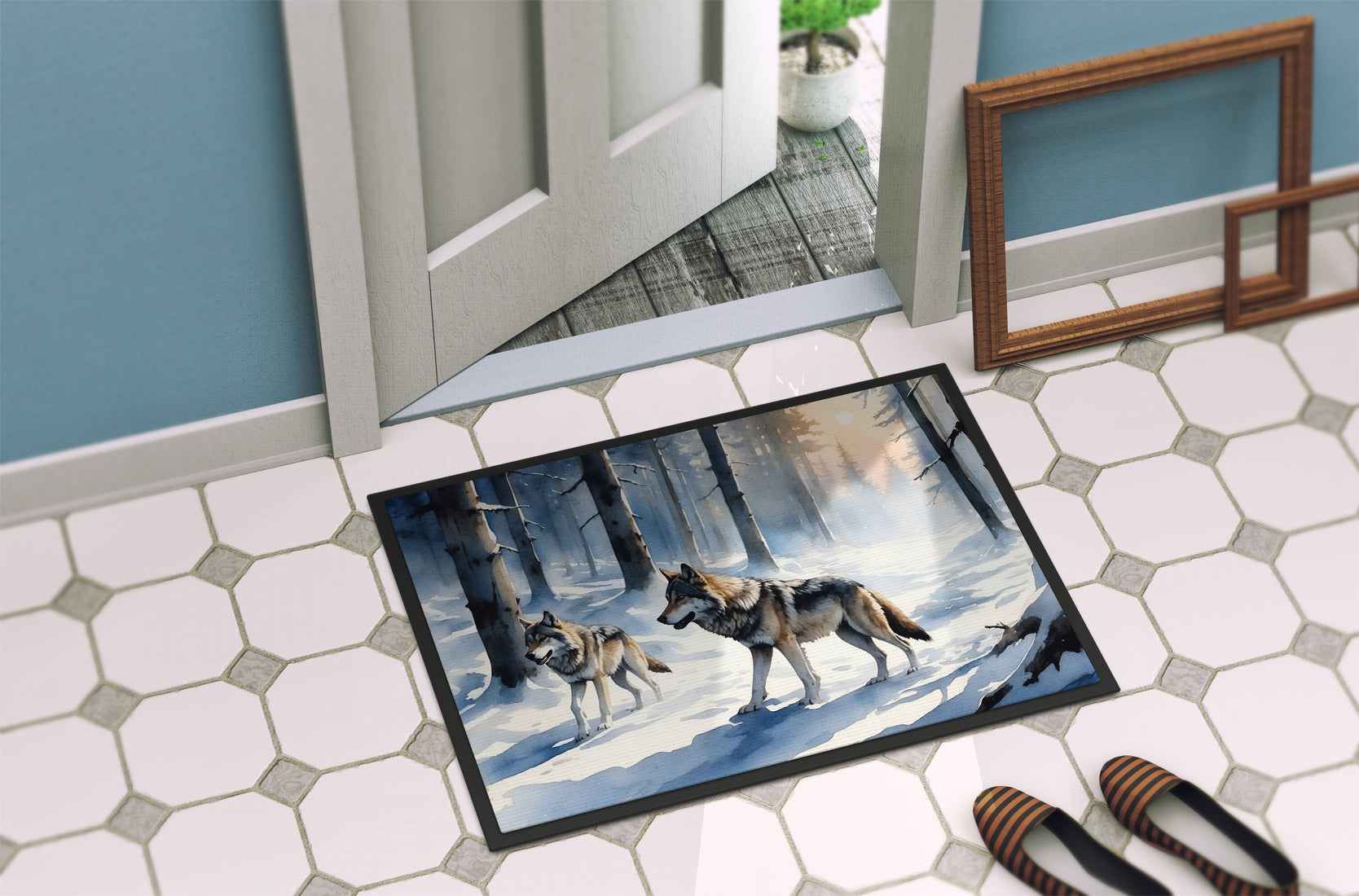 Winter Wolves Doormat-3